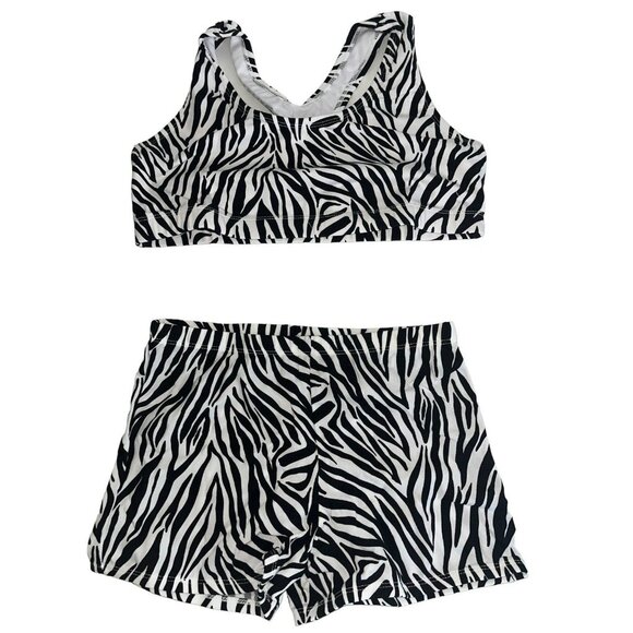 L XL Adult Cheerleader Uniform Outfit Costume 4 Pc 40" Top 29" Skirt HOT Pink - Picture 6 of 11